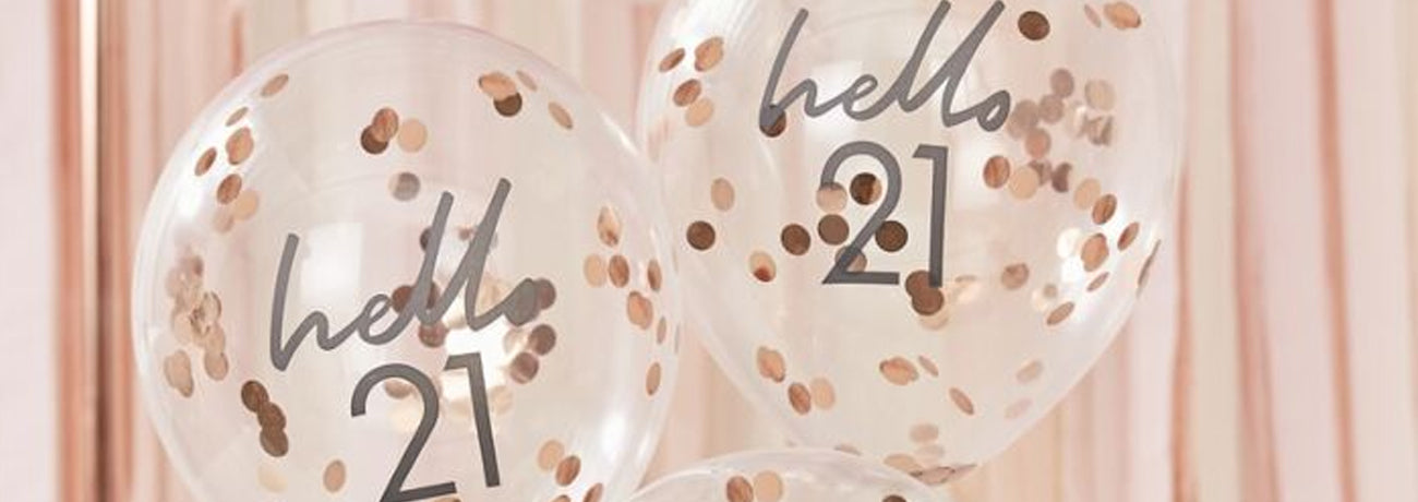 21st Birthday Balloons & Decorations