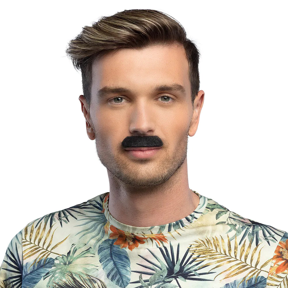 Costume Mustaches 6 Pcs Stick-On Mustache Set - 60s 70s Fake Mustaches For Halloween & Costume Parties Mustache Fake