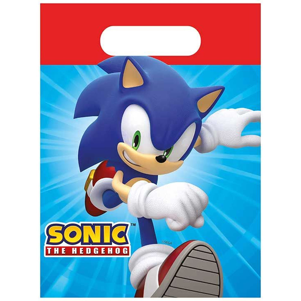 Sonic The Hedgehog Paper Party Bags - Pack of 4