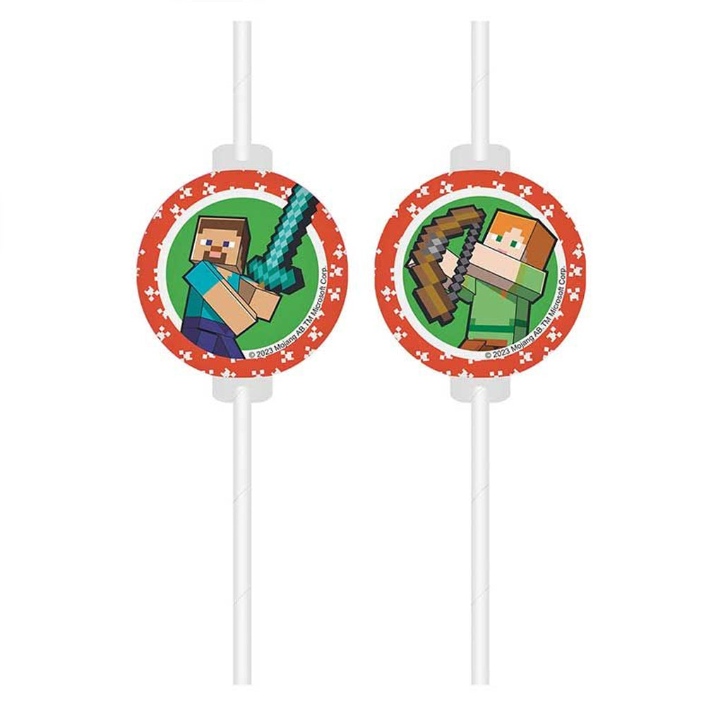 Minecraft Paper Straws - Pack of 4