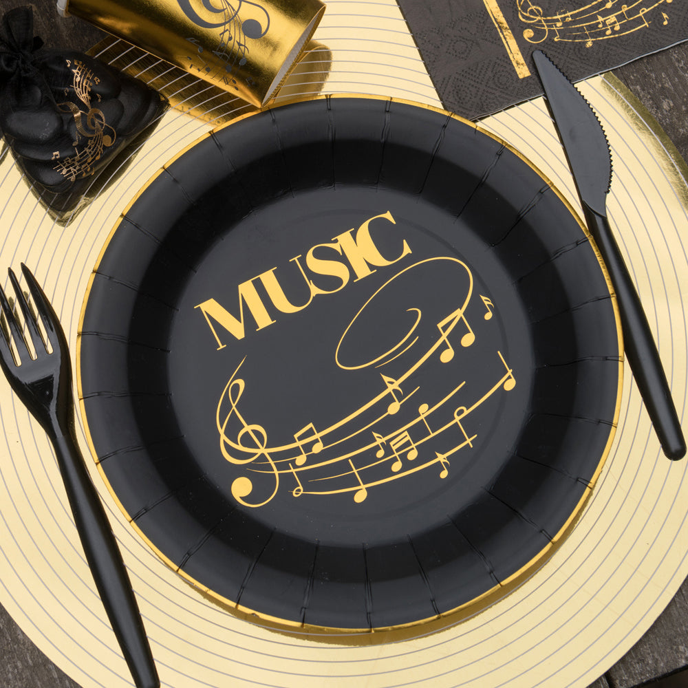 Music Paper Plates - 22.5cm - Pack of 10