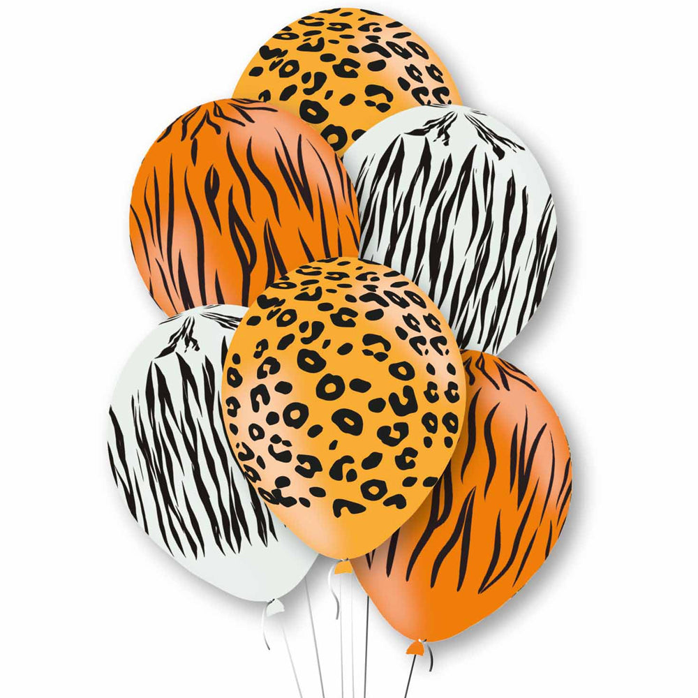 Safari Animal Print Latex Balloons - 11" - Pack of 10