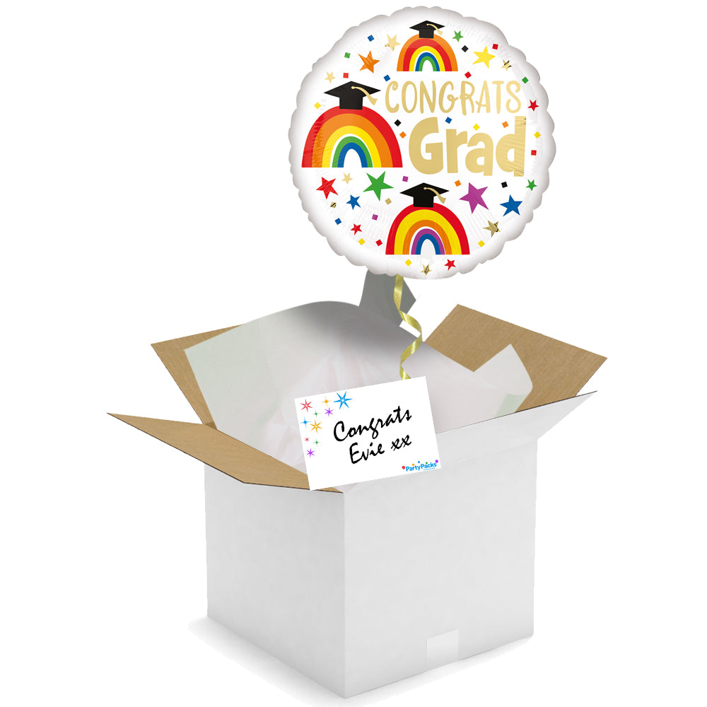Send A Balloon Rainbow Graduation Foil Balloon - 18"