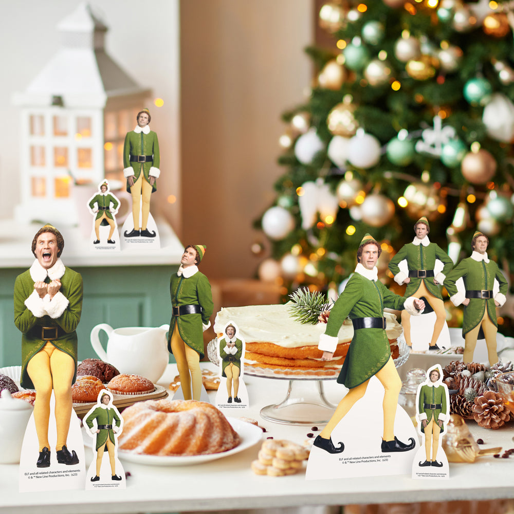 Buddy The Elf Christmas Tabletop Mini Cutout Decorations - Pack of 10