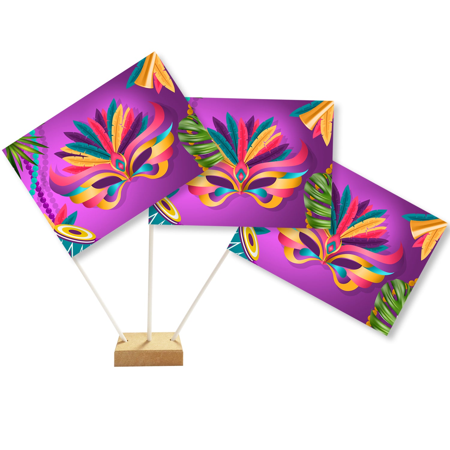 Carnival Table Flags - 15cm on 30cm Pole - Each