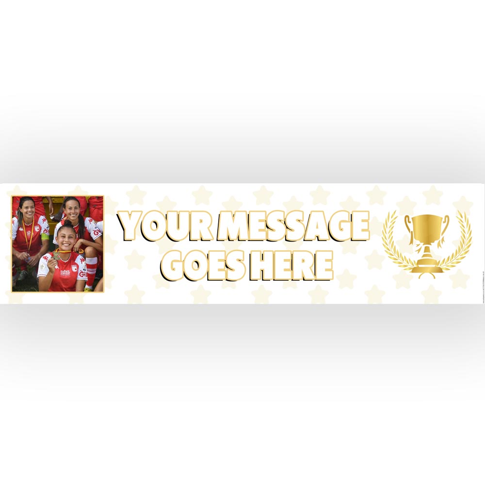 Champions Personalised Banner Decoration - 1.2m | Party Packs