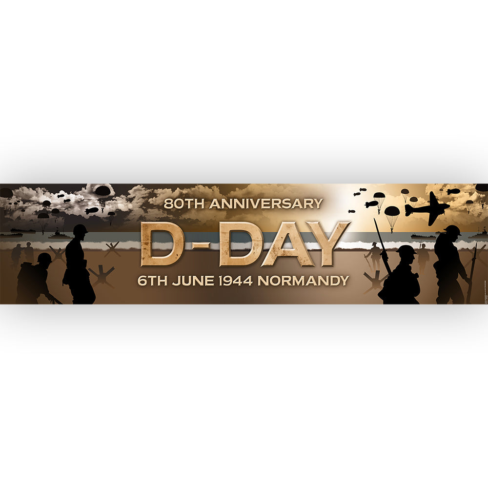 DDay 80th Anniversary Banner Decoration 1.2m Party Packs