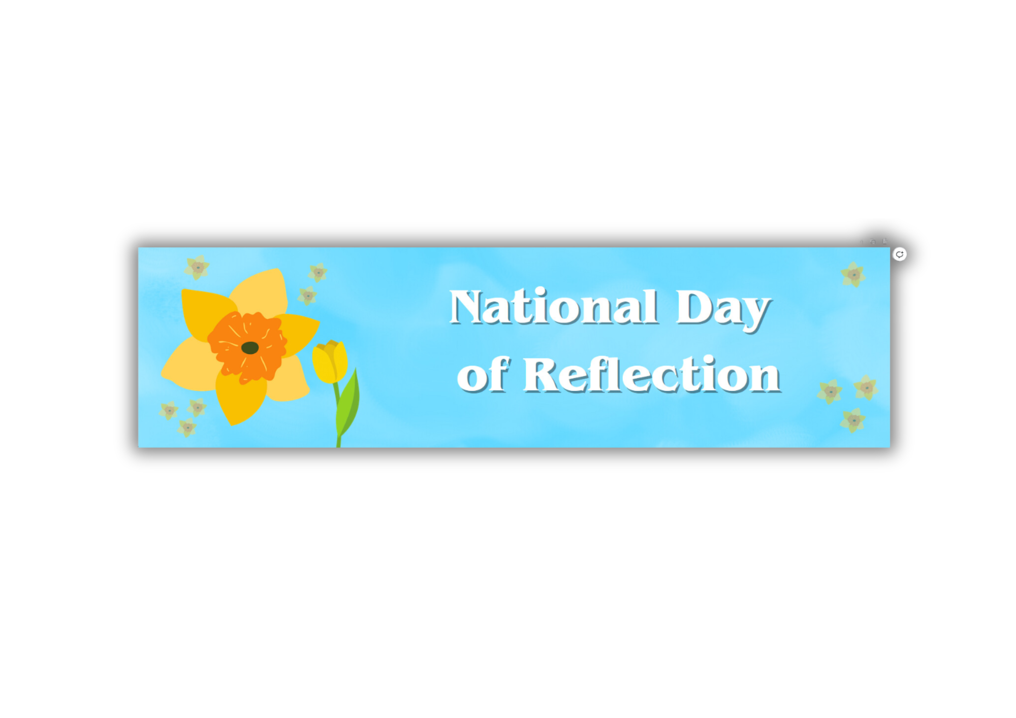 National Day of Reflection Banner Decoration - 1.2m
