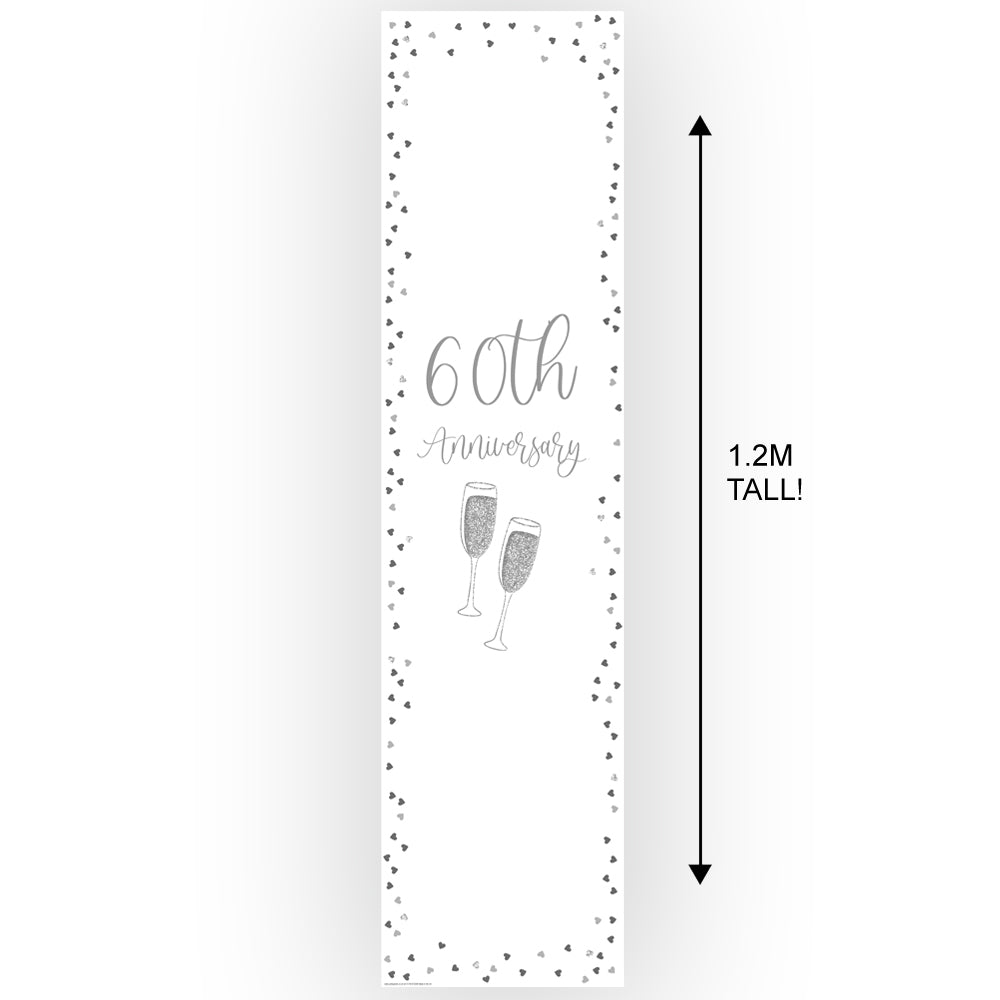 Diamond 60th Anniversary Portrait Banner Decoration Party Packs