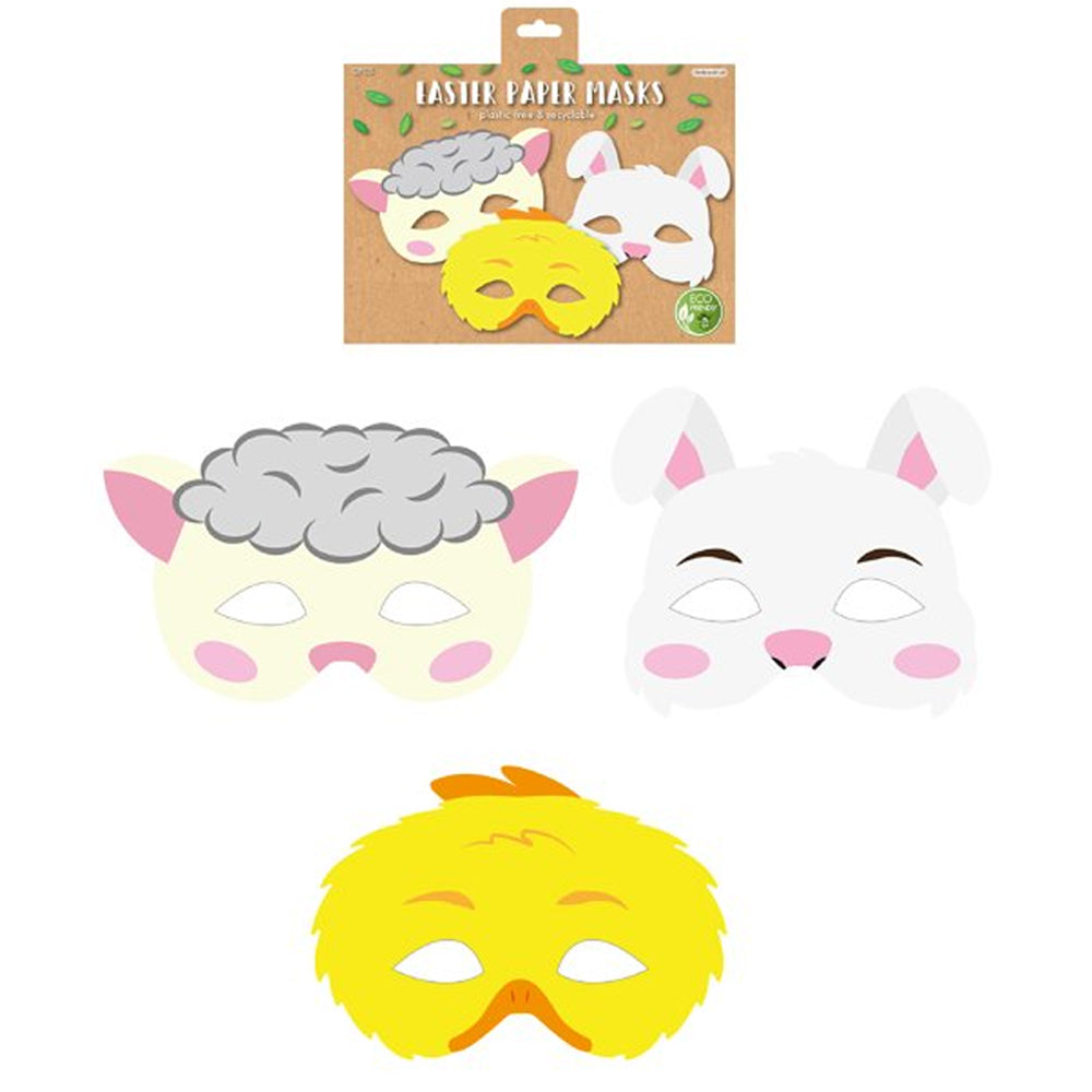 Paper Easter Masks - Pack of 12