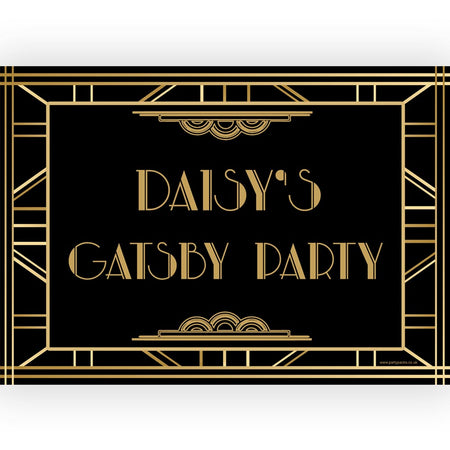 Gatsby 1920's Personalised Poster - Pack of 2 - A3