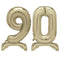 Gold Number 90 Air-Filled Standing Balloons - 30
