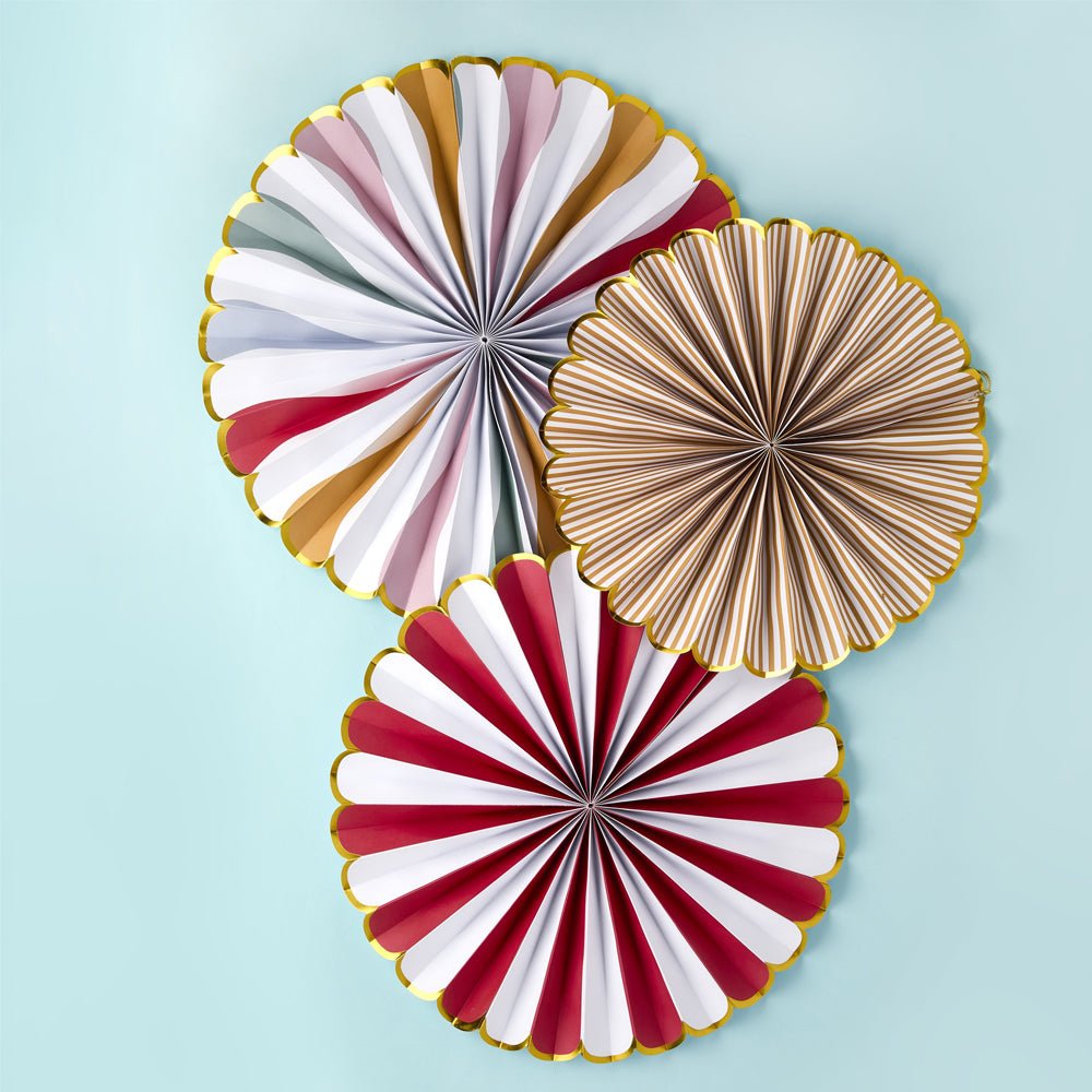 Circus Paper Fan Decorations - Pack of 3 – Party Packs
