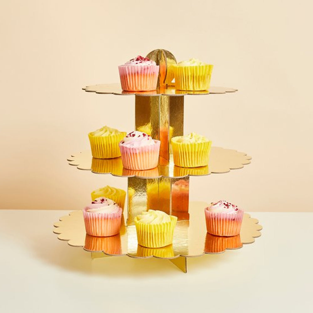 Gold Foil Cupcake Stand Party Packs