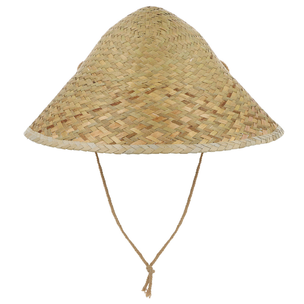 Chinese Straw Coolie Hat Chinese Fancy Dress Party Packs