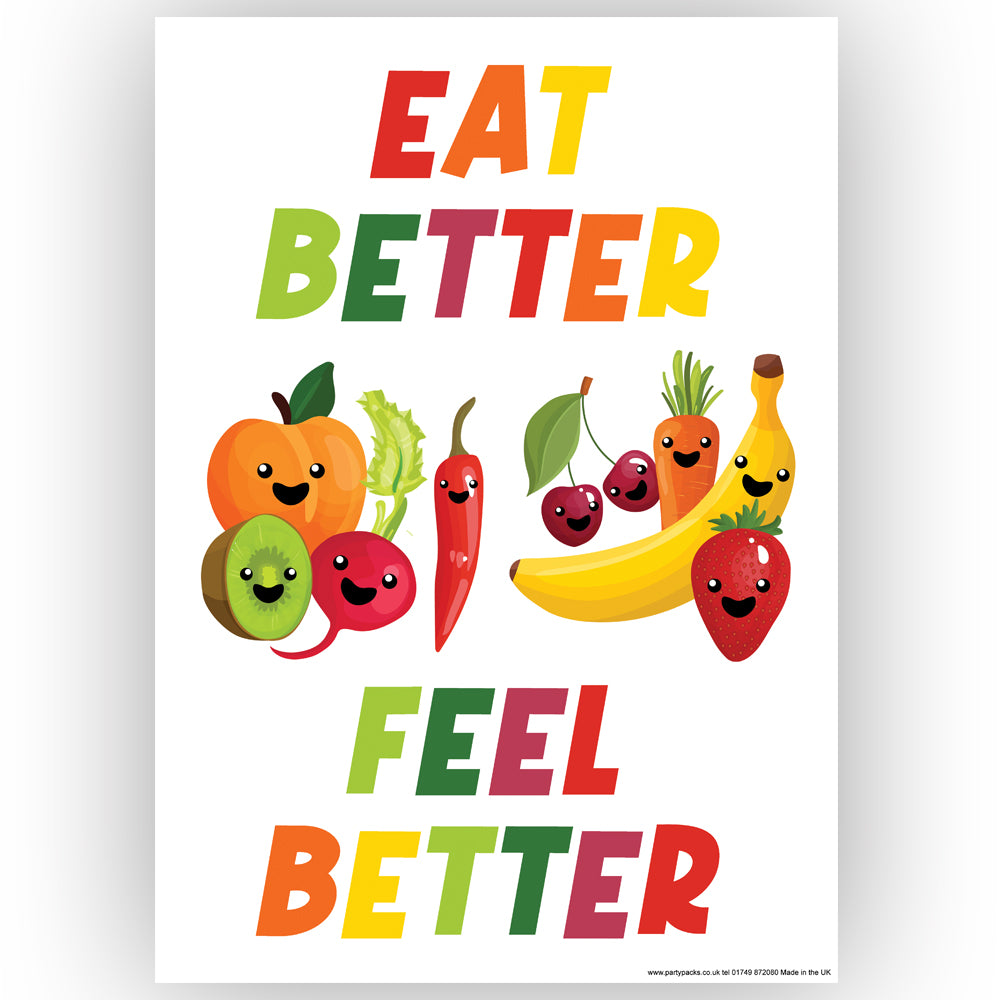 Healthy Eating Poster Decoration - A3