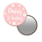 Pink Daisy Personalised Mirror - 58mm