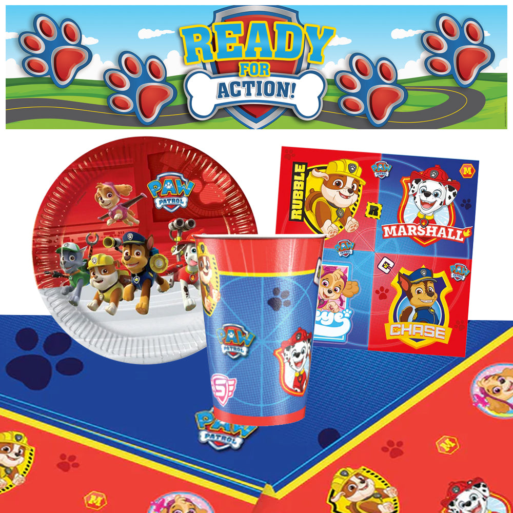 Paw Patrol Tableware Pack for 8 with FREE Banner!