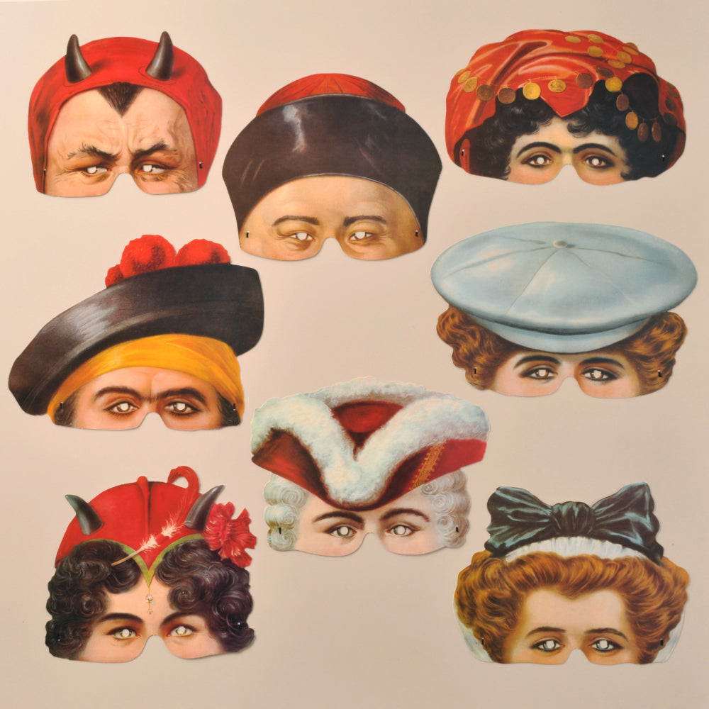 Madame Tussauds Victorian Card Masks - Pack of 8 – Party Packs