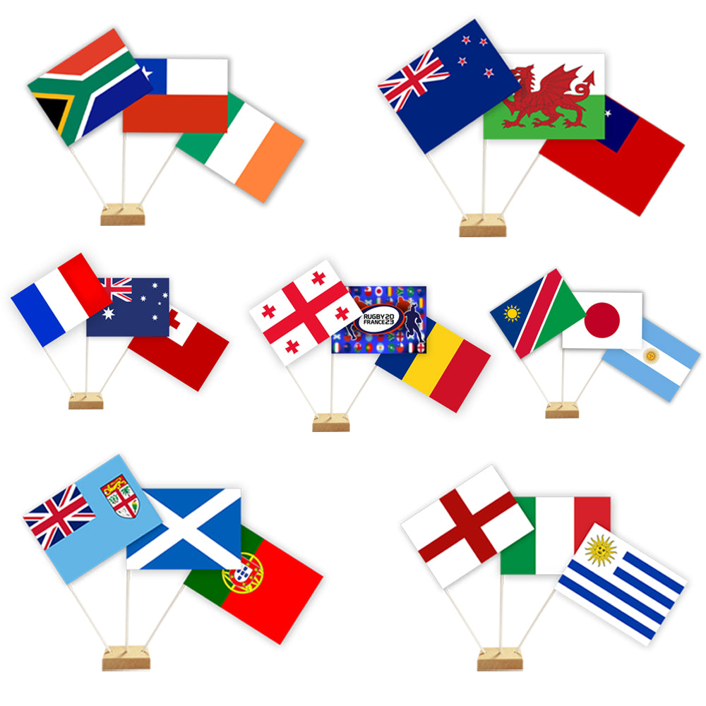 Rugby World Cup 2023 Countries Table Flag Pack with Holders - 20 Countries