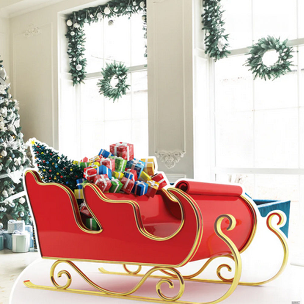 Christmas Sleigh with Presents Lifesize Cardboard Cutout 93cm
