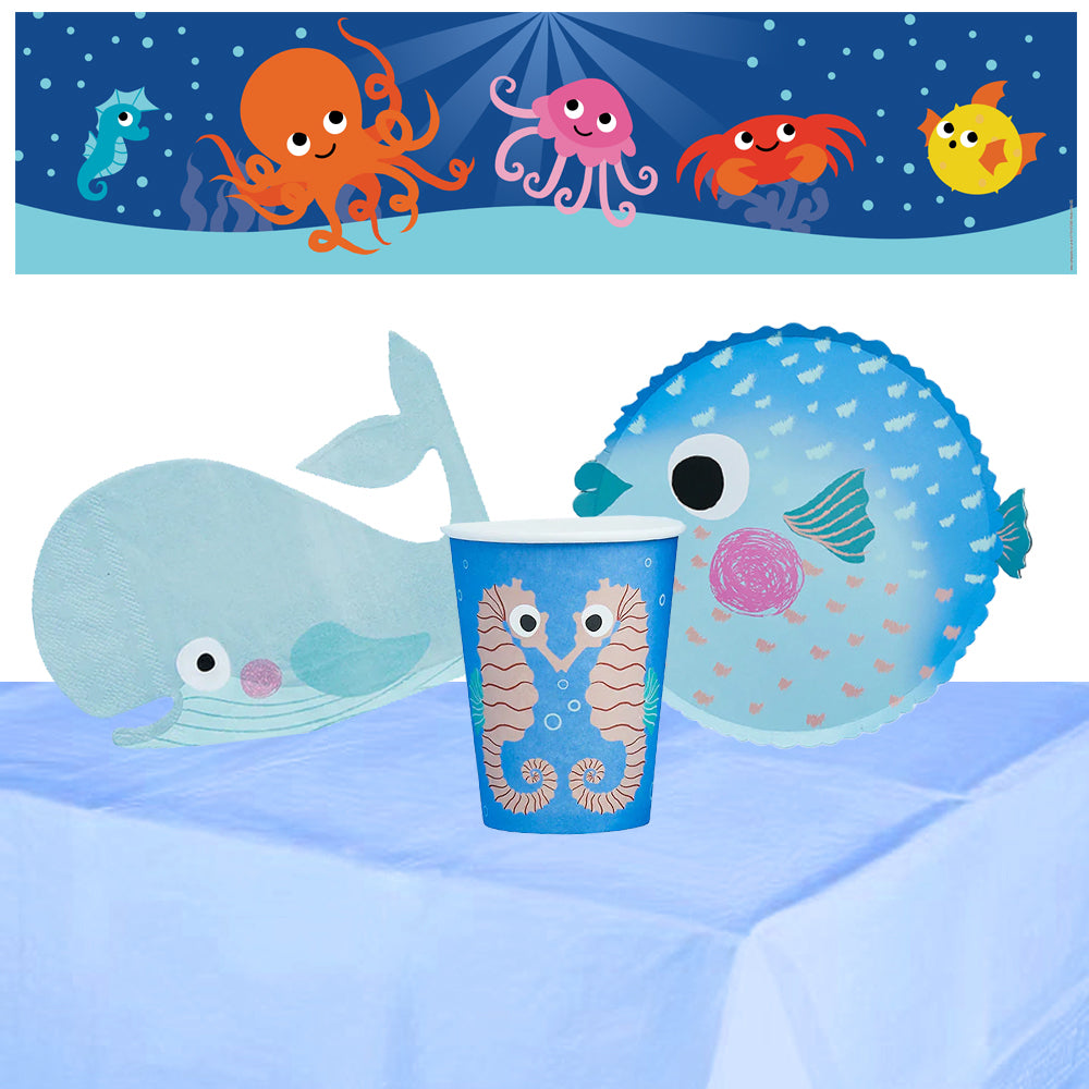 Sealife Tableware Pack for 8 with FREE Banner!