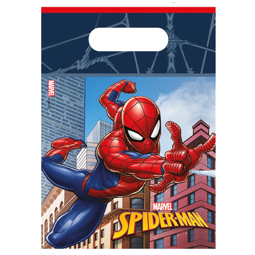 Spider-Man Crime Fighter Party Bags - Pack of 6