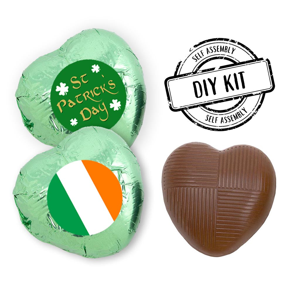 St Patrick's Day Heart Chocolates Kit - Pack 24