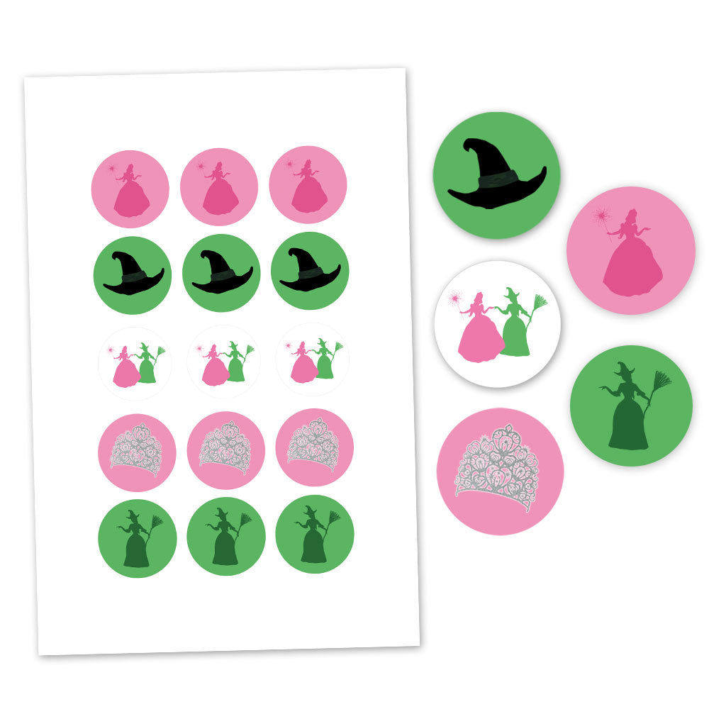 Witches Of Oz Stickers - 5cm - Sheet Of 15 – Party Packs