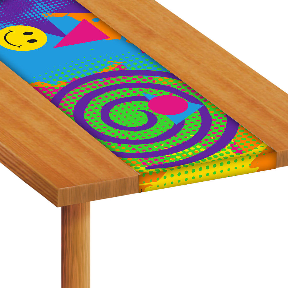 90's Themed Paper Table Runner - 120cm x 30cm