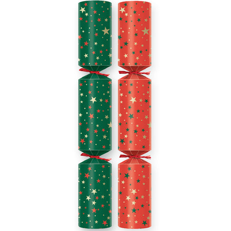 Red and Green Star Christmas Crackers - Plastic-Free - 9