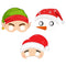 Paper Christmas Masks - Pack of 12