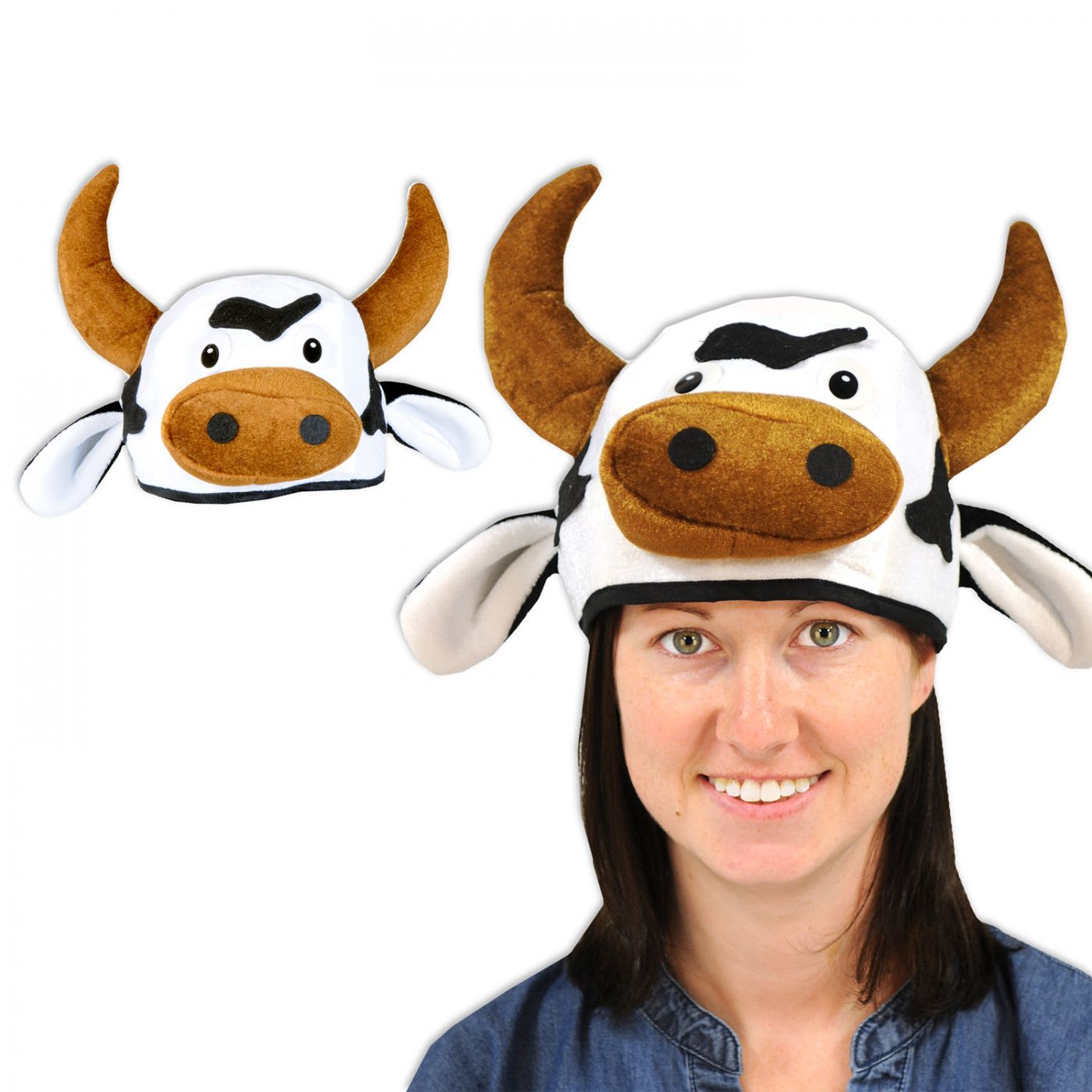 Plush Cow Head Hat Party Packs