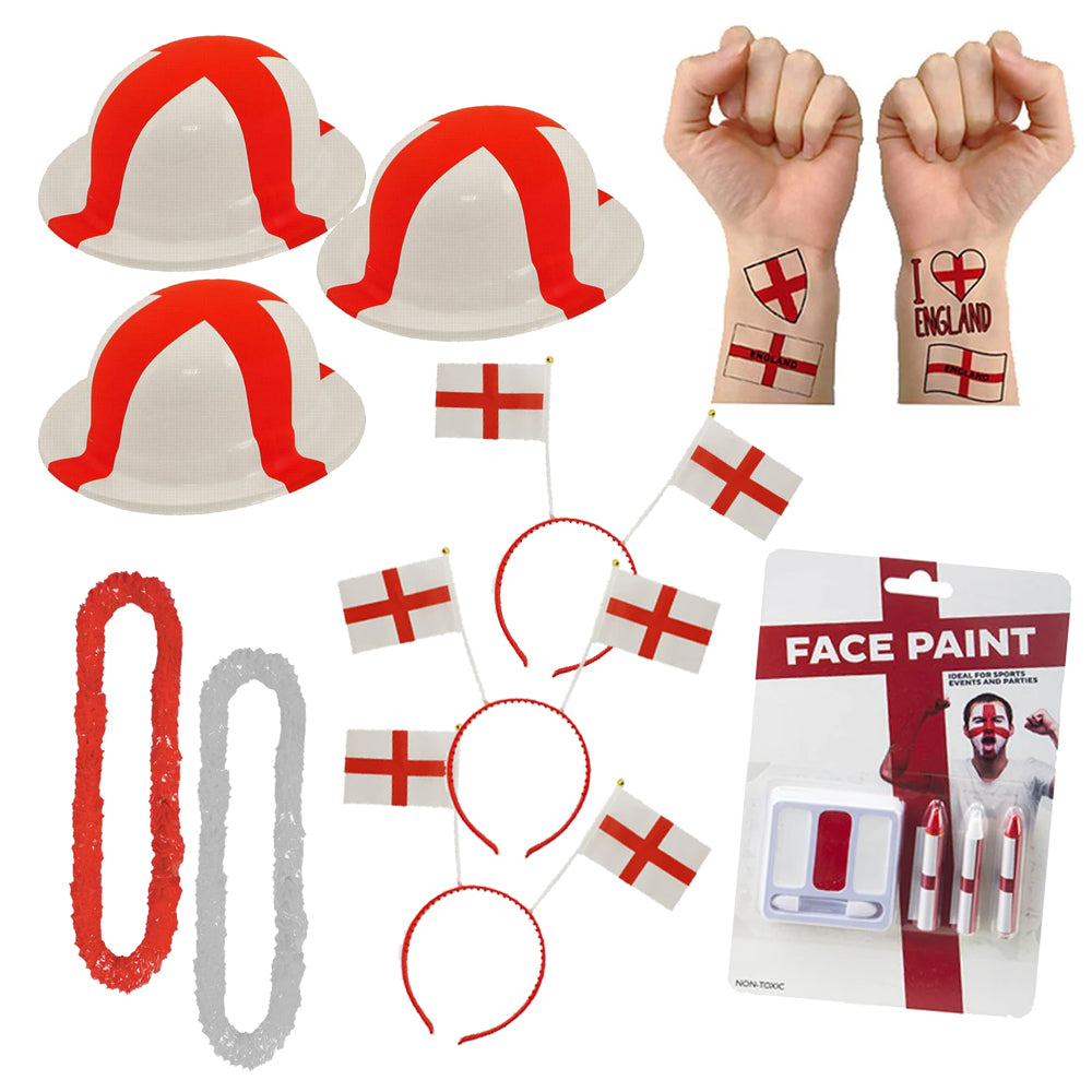 England Fancy Dress Sport Supporter Pack Party Packs
