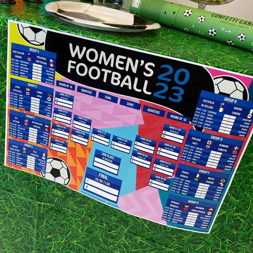 Women's Football 2023 Fixtures Poster - A3