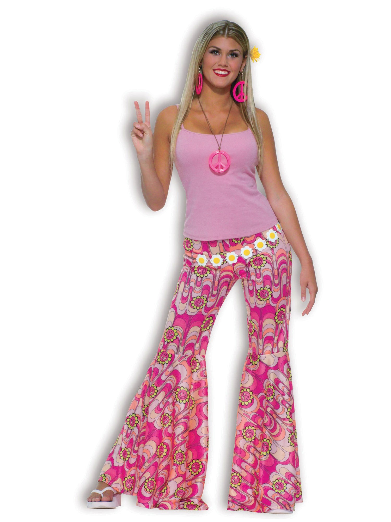 fancy dress flares 60's Groovy Flared Trousers Men's Fancy Dress Costume