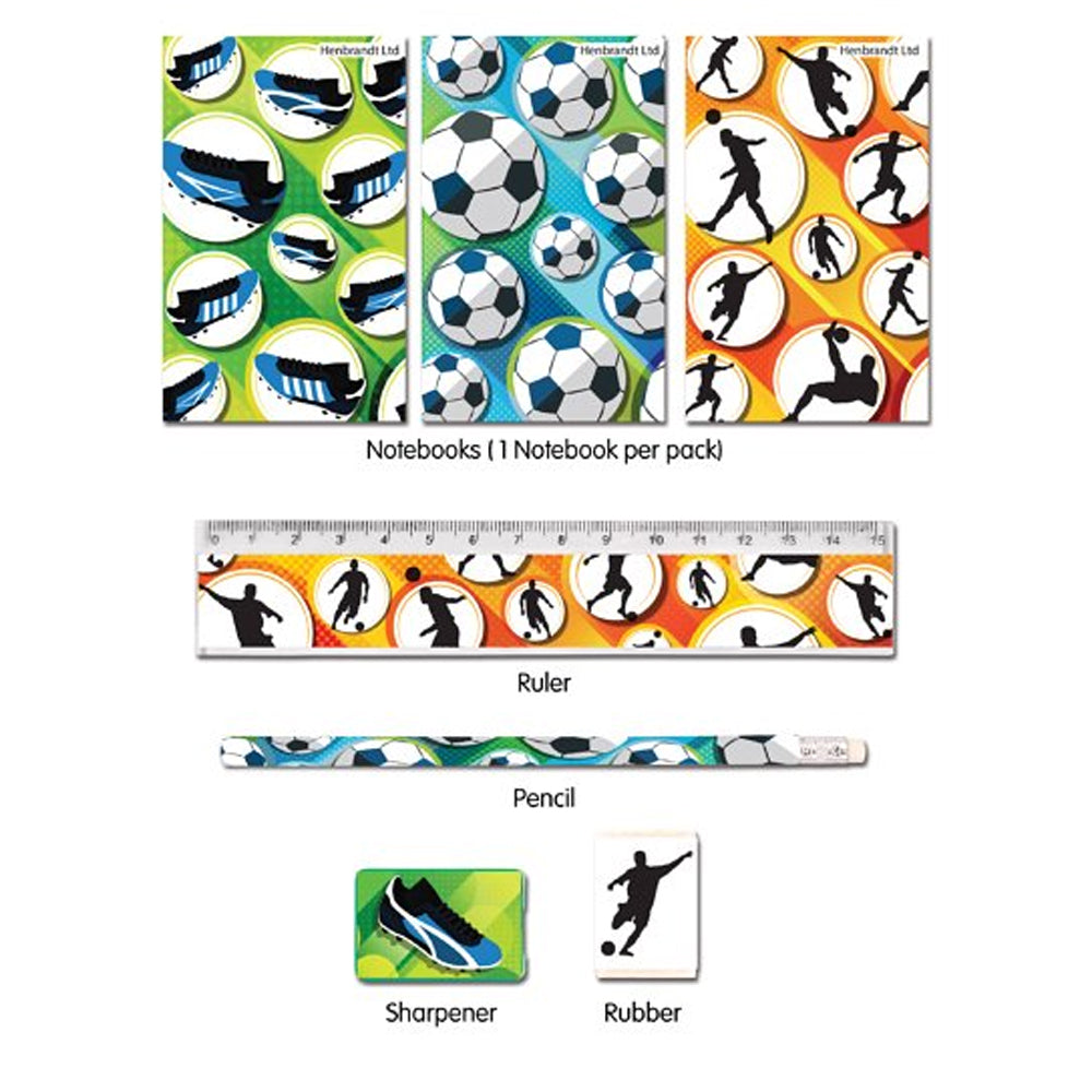 Football Themed Stationary Set - 5 Pieces