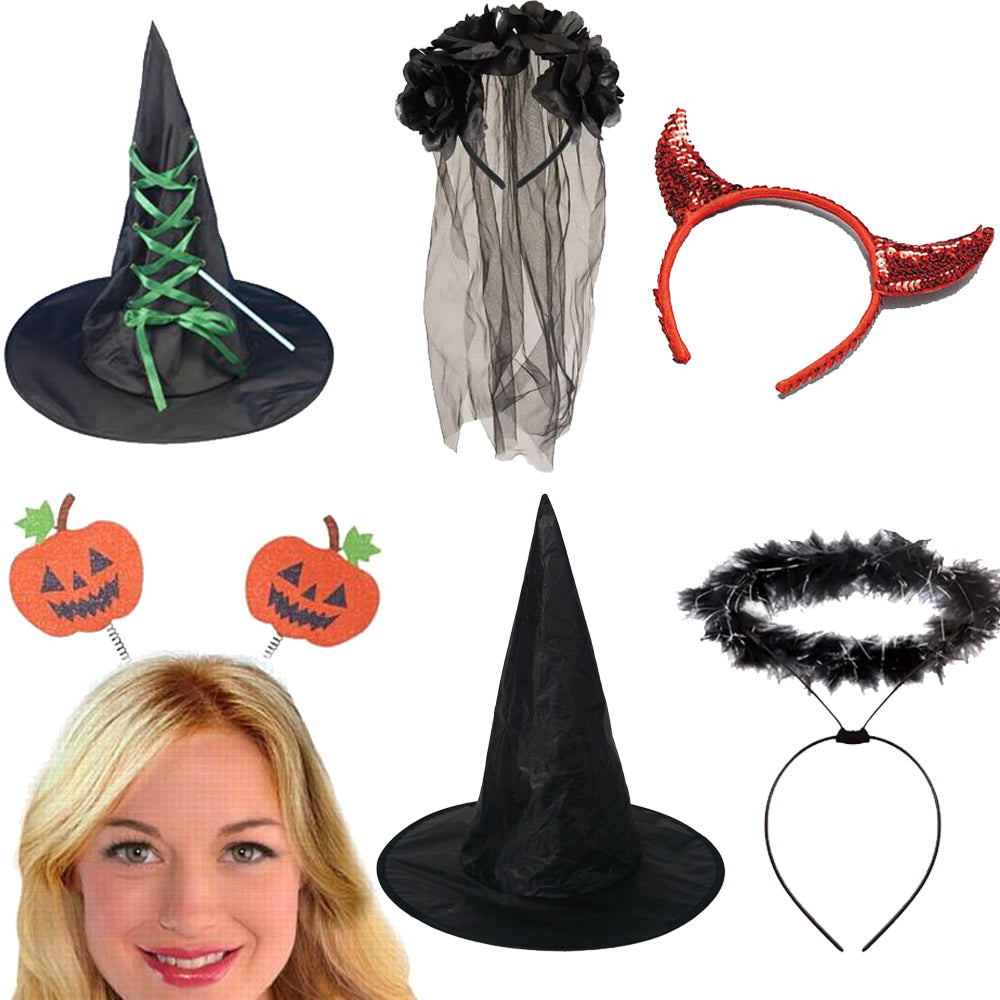 Assorted Halloween Hats - Pack of 6