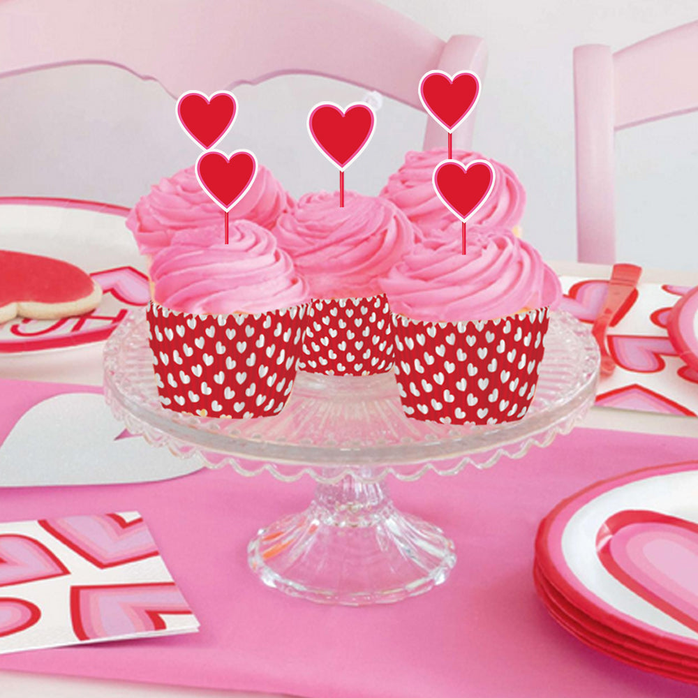Valentine Heart Cupcake Kit - Pack of 24
