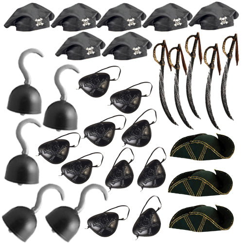 Pirate Fancy Dress Pack For 10 People