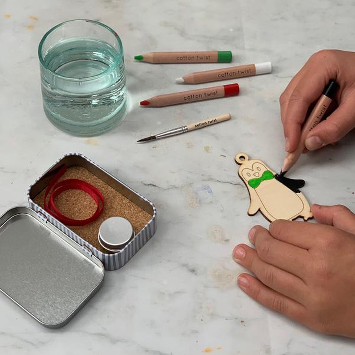 Make Your Own Penguin Christmas Decoration Kit - Plastic Free