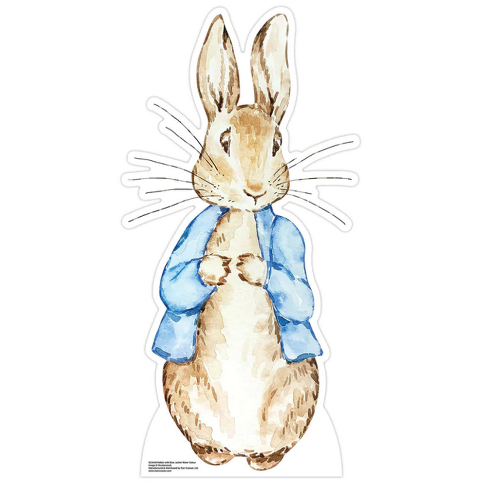 Rabbit in Blue Jacket Cardboard Cutout - 93cm