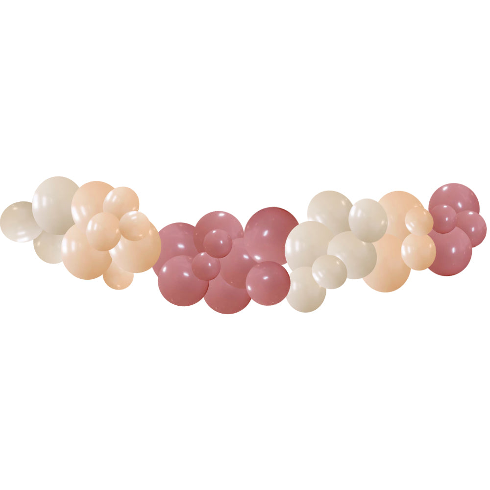 Peach, White Sand and Pastel Pink Balloon Arch DIY Kit - 2.5m