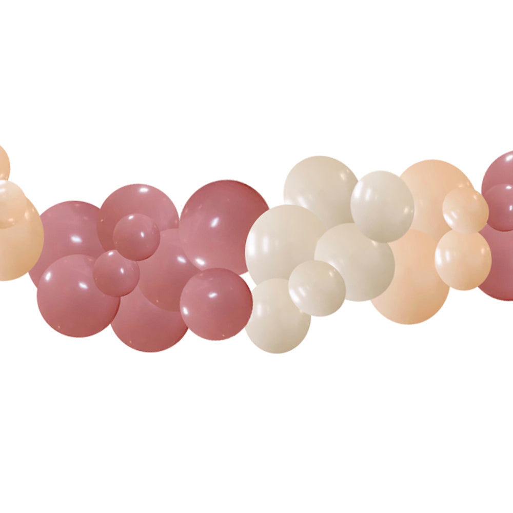 Peach, White Sand and Pastel Pink Balloon Arch DIY Kit - 2.5m