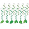 Tropical Leaves Whirl Decorations - Pack of 12