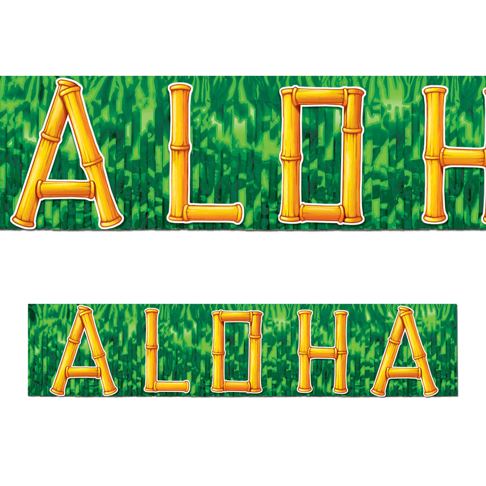 Aloha Fringed Banner - 48" x 10"
