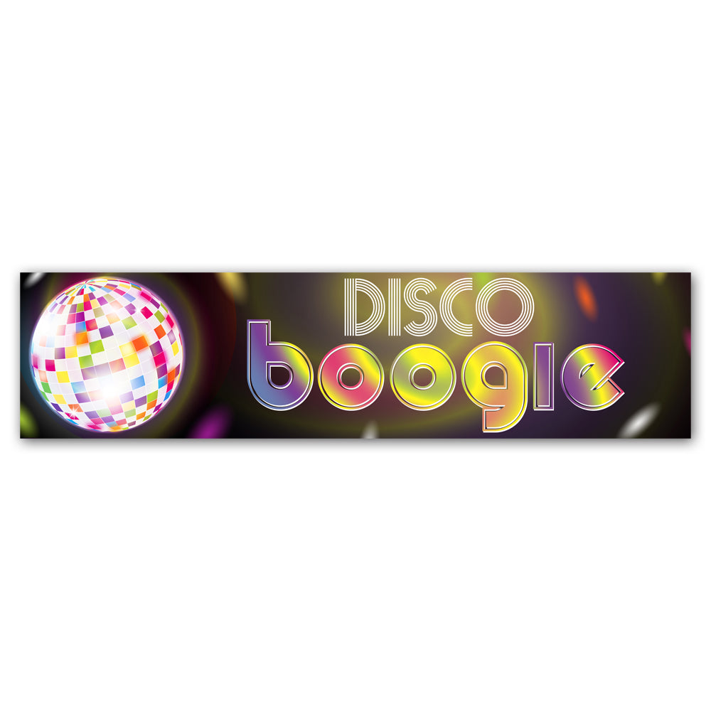 70's Retro 'Disco Boogie' Banner Party Decoration - 1.2m