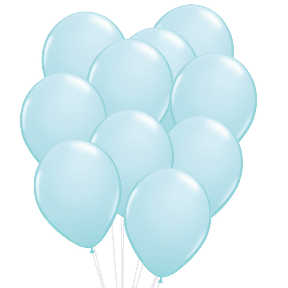 Pastel Blue Matte Latex Balloons - 12" - Pack of 10
