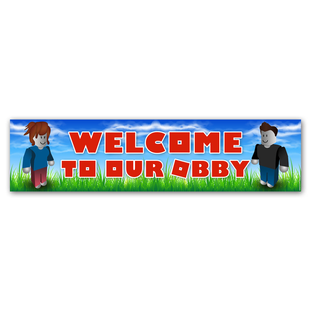Blox Friends "Welcome to Our Obby" Banner Decoration - 1.2m