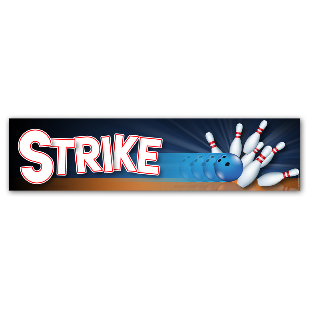 Ten-Pin Bowling 'Strike' Banner Decoration - 1.2m